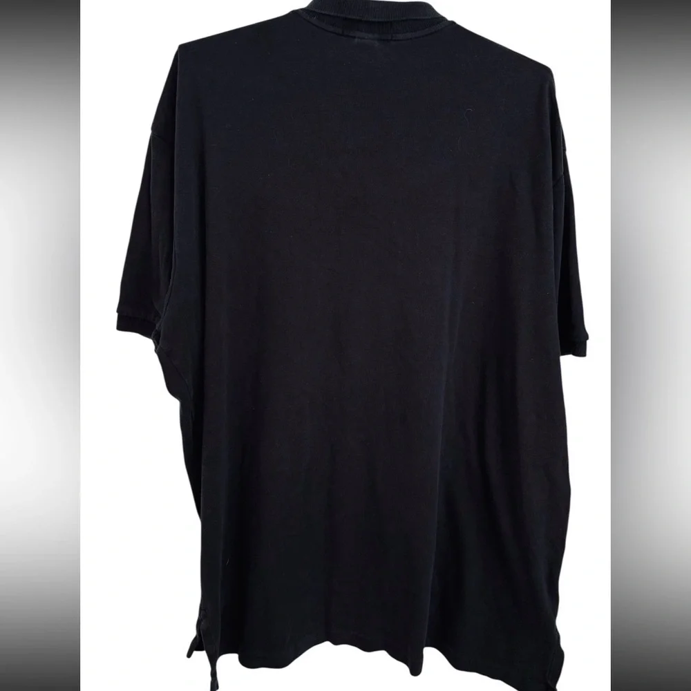 Ralph Lauren Men's Polo Shirt in Black with Red Embroidered Logo